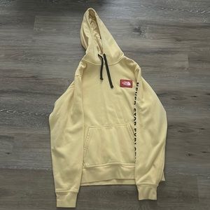 Yellow north face hoodie